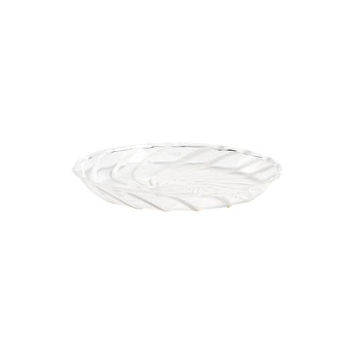 Set de 2 assiettes à mignardises Spin verre - Hay - Rayé blanc - Verre borosilicaté