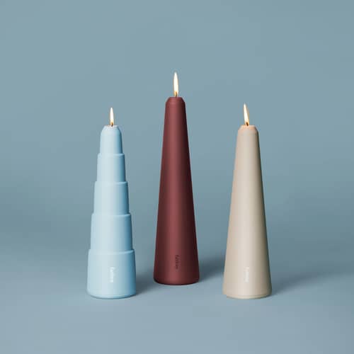 Set de 3 bougeoirs Spire métal multicolore Trio - Fatboy - Multicolore - Aluminium