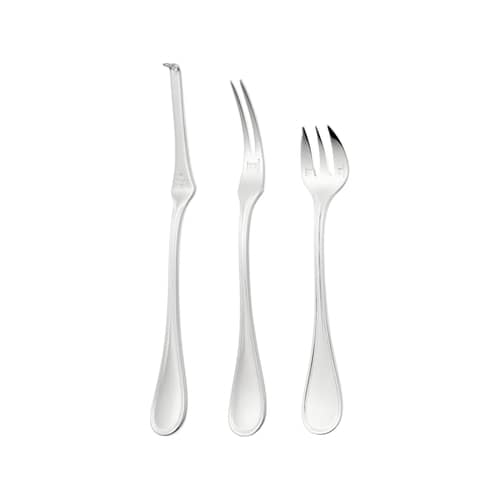 Albi Cutlery set metal / 6 pieces for seafood - For 2 persons - Christofle - Silvery metal - Silvery metal
