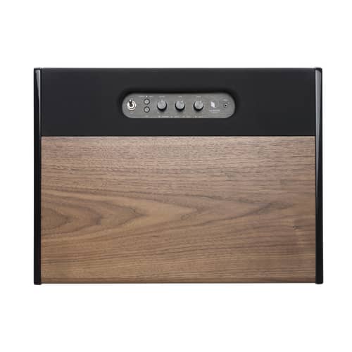 Enceinte Bluetooth Cube noir bois naturel / Thruster 2.1 - La Boîte Concept - Noyer / Noir - Noyer, Verre teinté