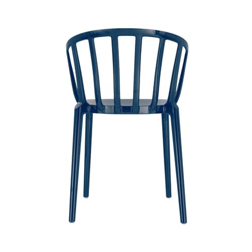 Fauteuil empilable Venice plastique bleu - Kartell - Bleu brillant - Technopolymère thermoplastique recyclé