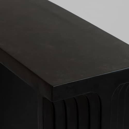 Konsole Arc corian schwarz / B 70 x T 30 x H 80 cm - 101 COPENHAGEN - Kaffee - Faserbeton