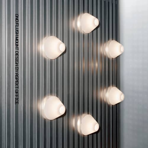 Wandleuchte Ono Flush plastikmaterial weiß / Deckenleuchte - Ø 20 cm - Hay - Ø 20 cm / Weiß - Acrylglas (Opal)