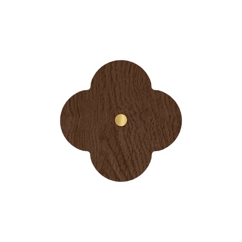 Patère Andrée bois marron Small / Ø 7 cm - Hartô - Marron - Frêne massif