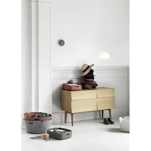 Patère The Dots Wood Large / Bois - Ø 17 cm - Muuto - Noir - Frêne teinté