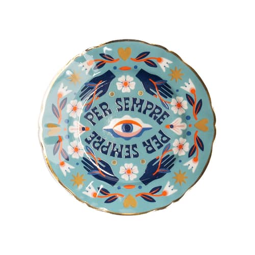 Piatto per dolcetti Per sempre ceramica multicolore / Ø 16,5 cm - Bitossi Home - Per sempre - Porcellana