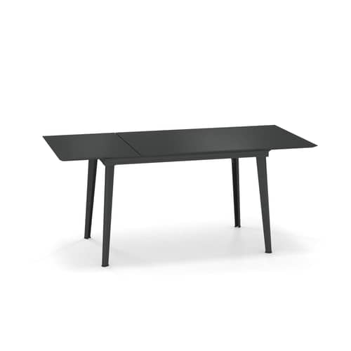 Table à rallonge Plus4 Balcony   / L 120 + 52 cm - 4 à 6 personnes - Emu - Fer Ancien - Acier verni