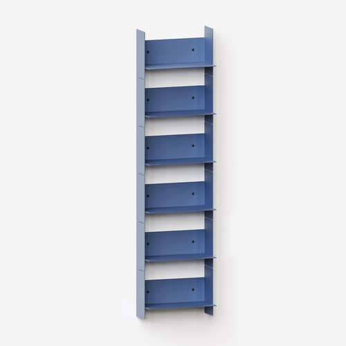 Scaffale Pli metallo blu / L 30 x P 15 cm - TIPTOE - Rock Blu - Acciaio termolaccato