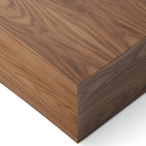 Table basse Mass High / 103 x 60 x H 27 cm - NEW WORKS - 103 x 60 x H 27 cm / Noyer - Placage de noyer