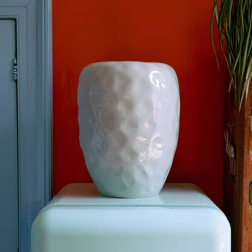 Vaso Earthenware ceramica verde / H 45 cm - HK LIVING - Verde menta - Ceramica