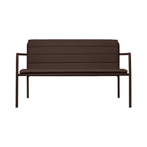  Accessory textile brown / Cushion for 2-seater Bench Dapple - Ferm Living - Dark Chocolate - Foam, Outdoor fabric