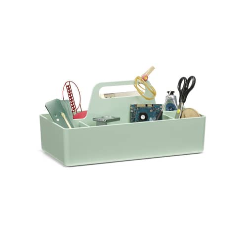 Aufbewahrungsbehälter Toolbox RE plastikmaterial grün / Recycelt - In Fächer aufgeteilt / 32 x 16 cm - Vitra - Minzgrün - Recyceltes ABS