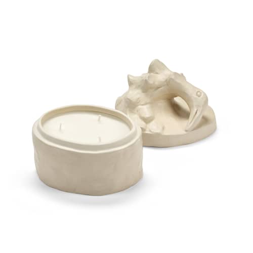 Bougie parfumée Brisas Frescas Medium céramique beige / Ø 12 x H 14,5 cm - Serax - Ivoire - Céramique, Cire de soja