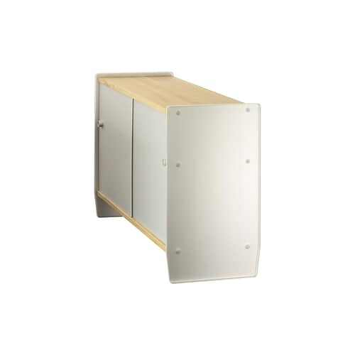 Buffet Theca bois bois naturel métal / Haut - L 123 x H 78 cm / Seconde vie - Magis - Cerisier naturel / Aluminium anodisé - Aluminium anodisé, MDF plaqué cerisier