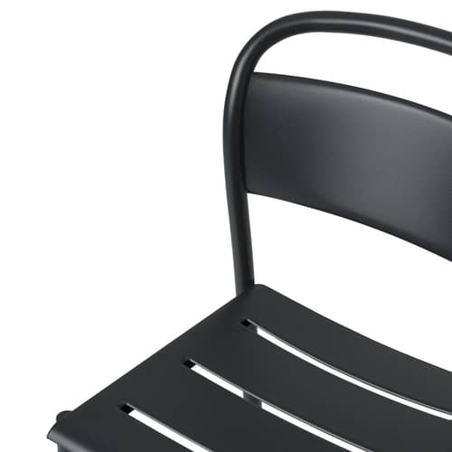 Chaise empilable Linear - Muuto - Noir - Acier