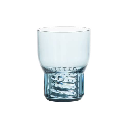 Trama Small Glass plastic material blue / H 11 cm - Kartell - Sky blue - Technopolymer