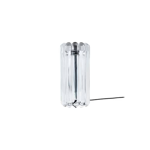 Lampe de table Press LED / H 23,5 cm - Tom Dixon - Transparent - Acier, Verre pressé