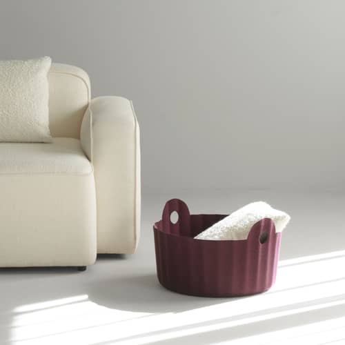 Panier Colu violet / Ø 44 cm - Feutre recyclé - Normann Copenhagen - Bordeaux - Feutre PET recyclé