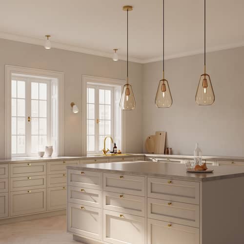 Pendelleuchte Anoli 1 Medium glas gold / Ø 19 x H 38 cm - NUURA - Medium / Ø 19 cm - Aluminium, mundgeblasenes Glas