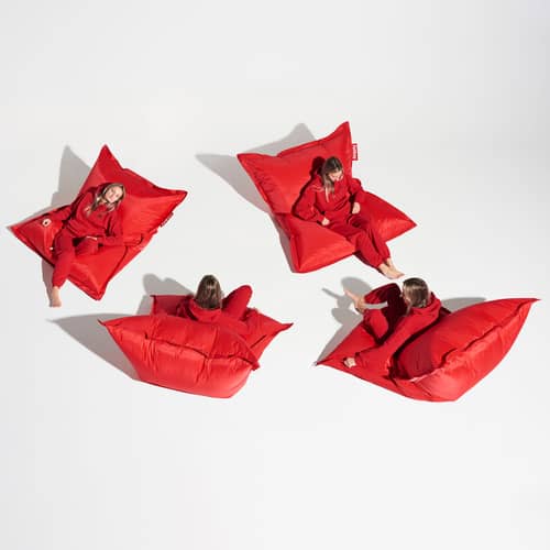 Pouf The Original tissu rouge / Nylon - 140 x 180 cm - Fatboy - Rouge -  Micro-billes EPS, Nylon
