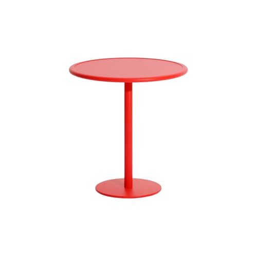 Runder Tisch Week-end metall rot / Ø 70 cm - Aluminium - Petite Friture - Rot - Aluminium