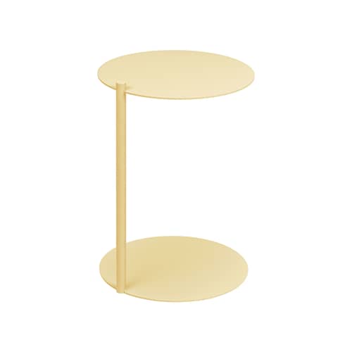 Table d\'appoint Ande métal jaune / Ø 40 x H 55 cm - NOO.MA - Jaune beurre - Acier recyclé