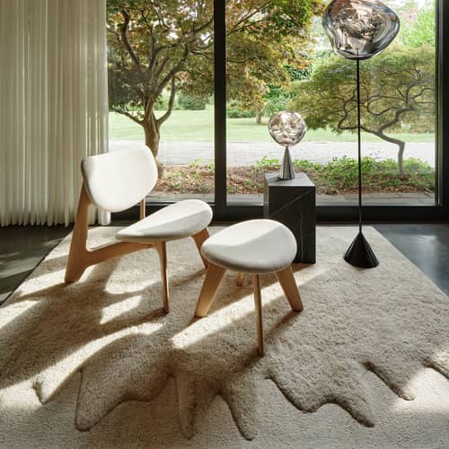 Tapis Wobble / 170 x 240 cm - Tom Dixon - 170 x 240 cm / Naturel - Laine de Nouvelle-Zélande