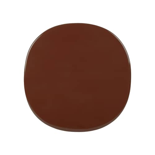 Tavolino Carmel Small ceramica rosso ceramica rossa / Ø 60 x H 40 cm - Gubi - Rosso Roccia - Acciaio, Gres smaltato