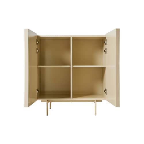 Buffet  bois beige / L 80 x H 89 cm - HK LIVING - Crème - MDF laqué, Métal laqué