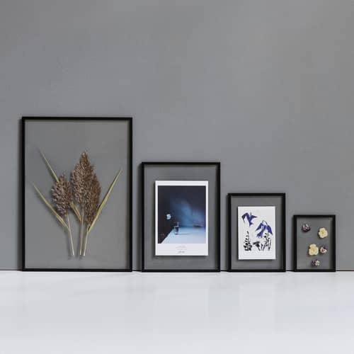Cadre A2 métal noir / 44 x 61,5 cm - MOEBE - Noir (aluminium) - Aluminium, Élastique, Verre acrylique
