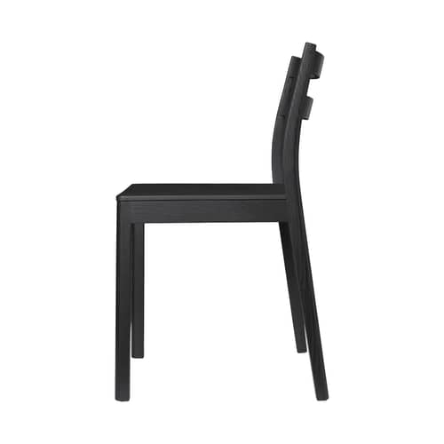 Chaise empilable Boda bois noir - Ferm Living - Noir - Frêne massif, Placage de frêne