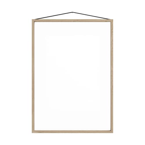Cornice A2 legno naturale / 44 x 61,5 cm - MOEBE - Rovere naturale - Cinghia elastica, Rovere, vetro acrilico