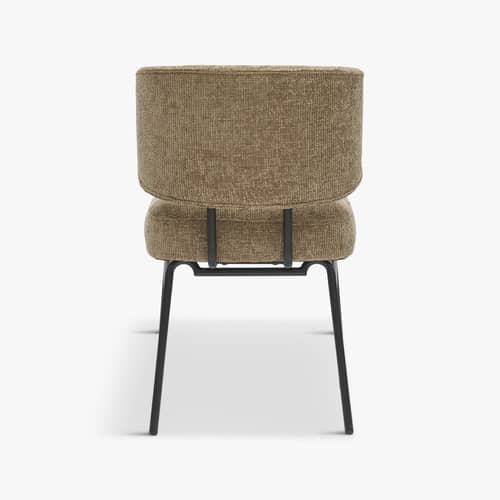 Gepolsterter Stuhl Abby textil beige - NV GALLERY - Taupe - Eisen, Gewebe, High Density-Schaum