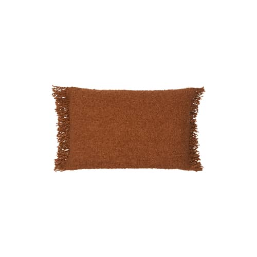 Housse de coussin Fria marron / 60 x 40 cm - BROSTE COPENHAGEN - Biscuit moka - Coton, Polyester