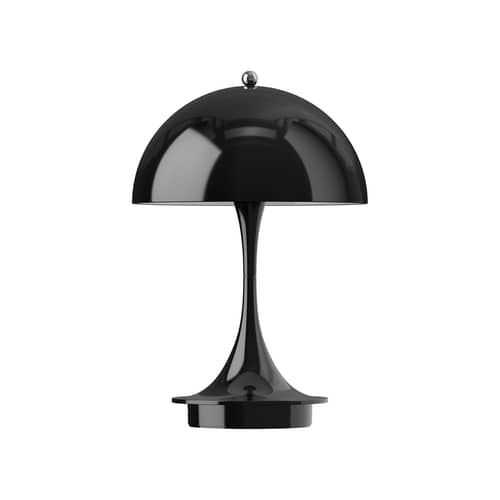 Lampada senza fili ricaricabile Panthella 160 materiale plastico nero / LED - Ø 16 cm - Louis Poulsen - Nero opaco - policarbonato