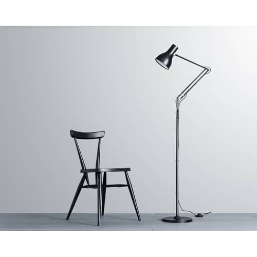 Lampadaire Type 75 métal gris - Anglepoise - Gris ardoise - Acier, Aluminium, Fonte