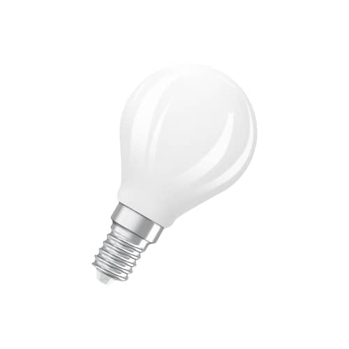Mini Globe P45 LED E14 dimmable bulb glass white Frosted / 5.9W (= 60W) - Warm white - Osram - Dépoli - Glass