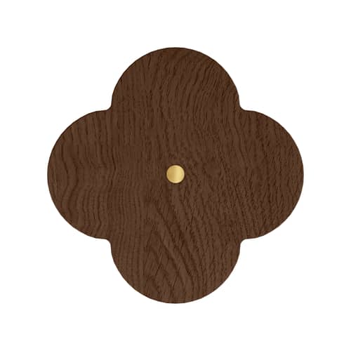 Patère Andrée bois marron Large / Ø 10 cm - Hartô - Marron - Frêne massif