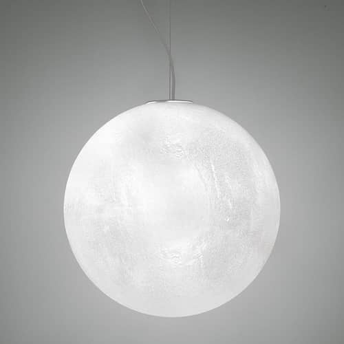 Murano Pendant plastic material white / Ø 50 cm - Frosted glass-effect plastic - Slide - Ø 50 cm / Translucent frosted - Polythene