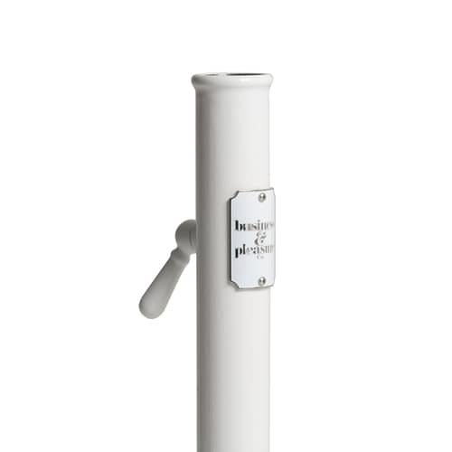 Pied de parasol The Classic Large métal blanc / 41 Kg - Pour mât de 2,5 à 5,08 cm - BUSINESS & PLEASURE - Blanc Antique - Acier carbone