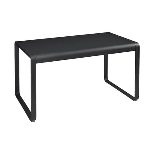 rechteckiger Tisch Bellevie metall schwarz / 140 x 80 cm - Metall - Fermob - Anthrazit - Aluminium