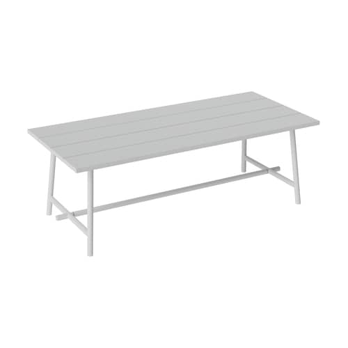 rechteckiger Tisch Fred\'s metall grau / 220 x 100 cm - 6 bis 8 Personen - Fatboy - Hellgrau - Aluminium