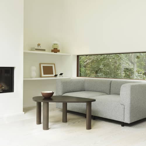 Table basse Sculp Large / 109 x 64 x H 47 cm - Normann Copenhagen - 109 x 64 x H 47 cm / Brun - Frêne massif teinté