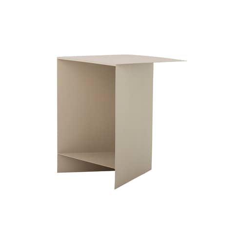 Table d\'appoint Tasha métal beige / 35 x 35 x H 45 cm - Bloomingville - Beige - Métal laqué