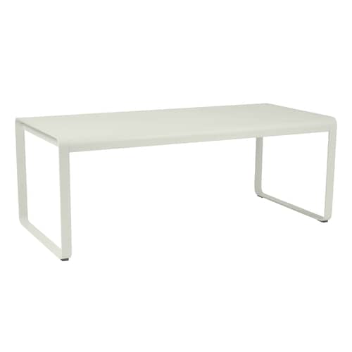 Tavolo rettangolare Bellevie metallo grigio / L 196 cm - 8 a 10 persone - Fermob - Grigio argilla - Alluminio