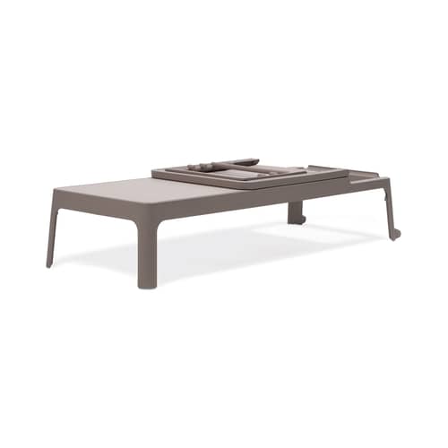 Transat inclinable empilable Plano - NARDI - Taupe / Toile taupe - Résine de fibre de verre, Toile outdoor