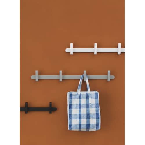 Hoop Wall coat rack wood white / 4 hooks - Normann Copenhagen - White - Ashwood, Steel