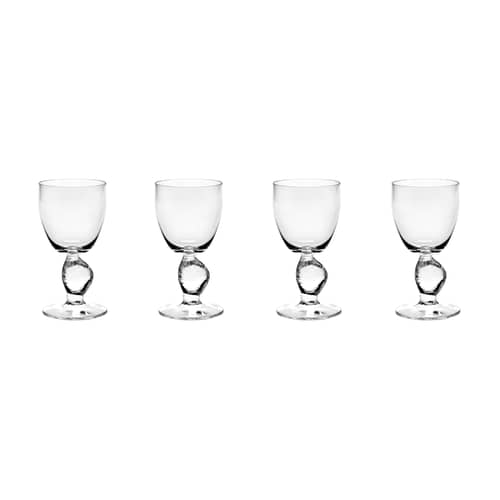 Weißweinglas Out of Lines glas transparent / Set von 4 - Serax - Transparent - mundgeblasenes Glas