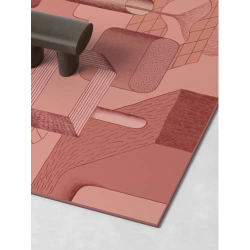 Tapis Station  rose / 200 x 300 cm - Edition limitée 20 ans MID - Made in design Editions - Station - Polyamide