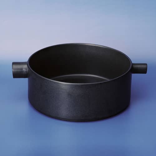 Auflaufform FCK Large keramik schwarz / Ø 25 x H 9,8 cm - Serax - Schwarz - emaillierter Sandstein